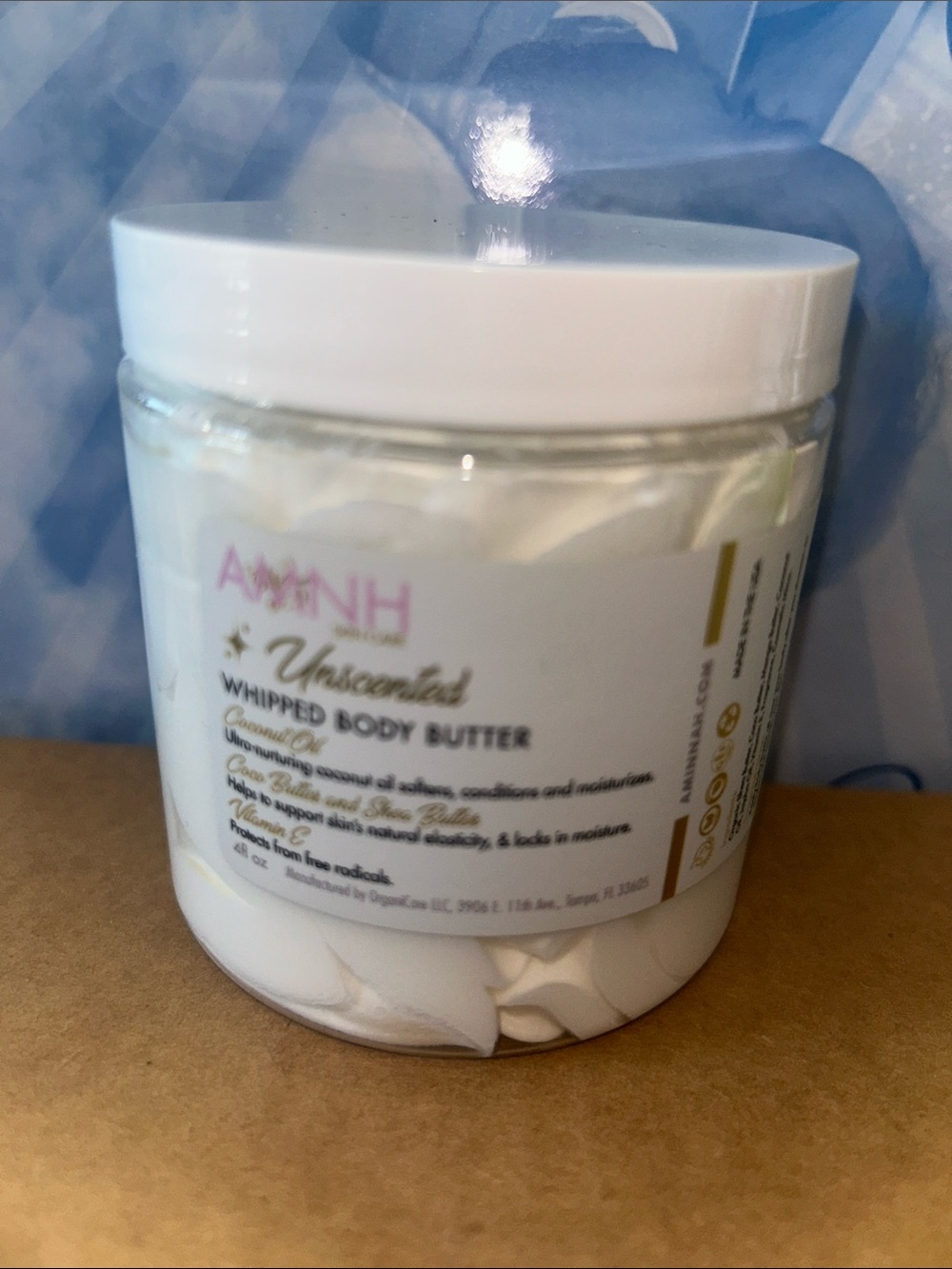 Ami Unscented Whipped Body Butter - White with Gold Accents